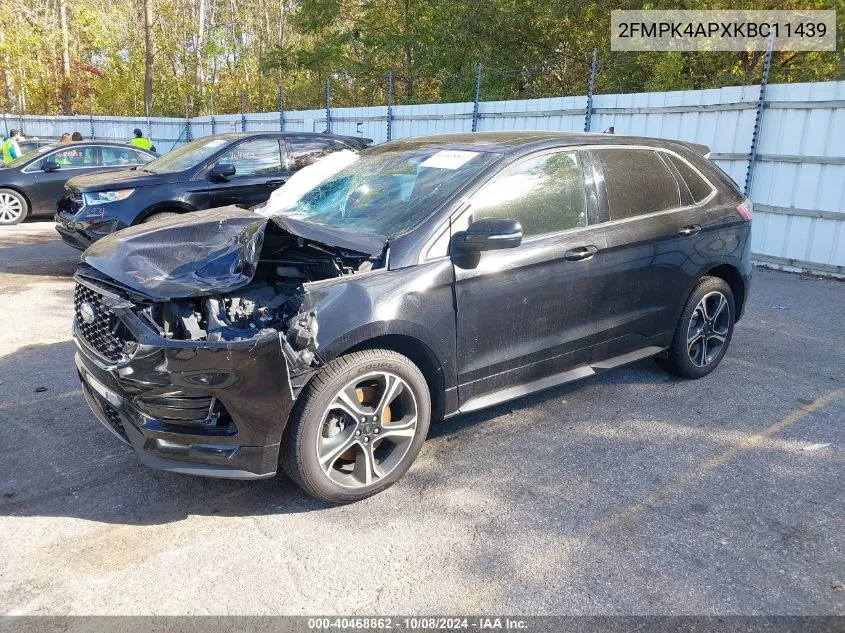 2019 Ford Edge St VIN: 2FMPK4APXKBC11439 Lot: 40468862