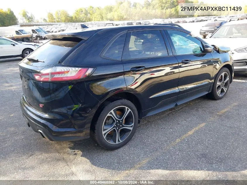 2019 Ford Edge St VIN: 2FMPK4APXKBC11439 Lot: 40468862