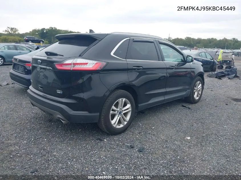 2019 Ford Edge Sel VIN: 2FMPK4J95KBC45449 Lot: 40469599