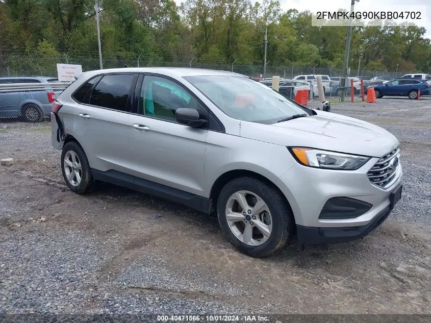 2019 Ford Edge Se VIN: 2FMPK4G90KBB04702 Lot: 40471566