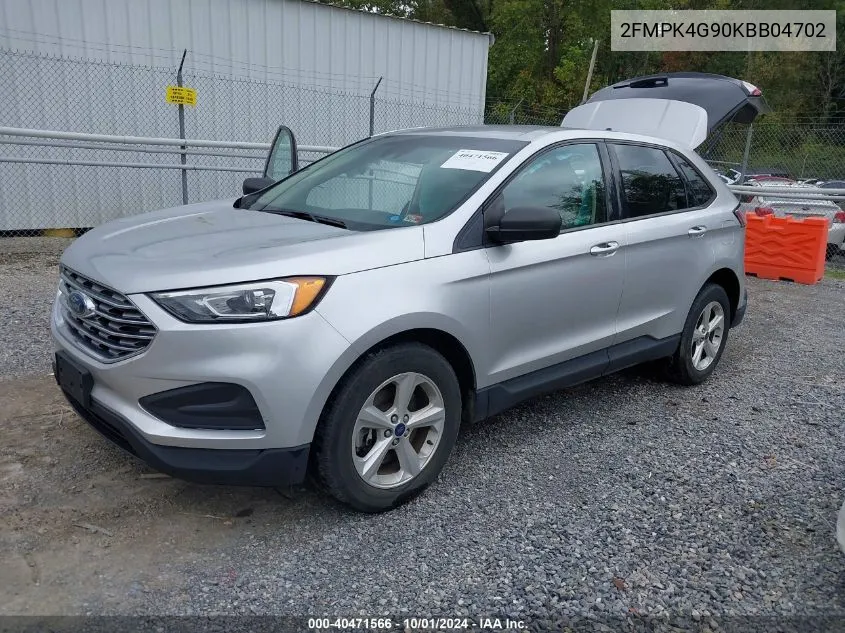 2019 Ford Edge Se VIN: 2FMPK4G90KBB04702 Lot: 40471566