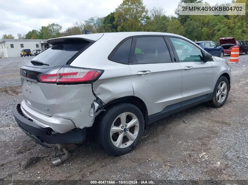 2019 Ford Edge Se VIN: 2FMPK4G90KBB04702 Lot: 40471566