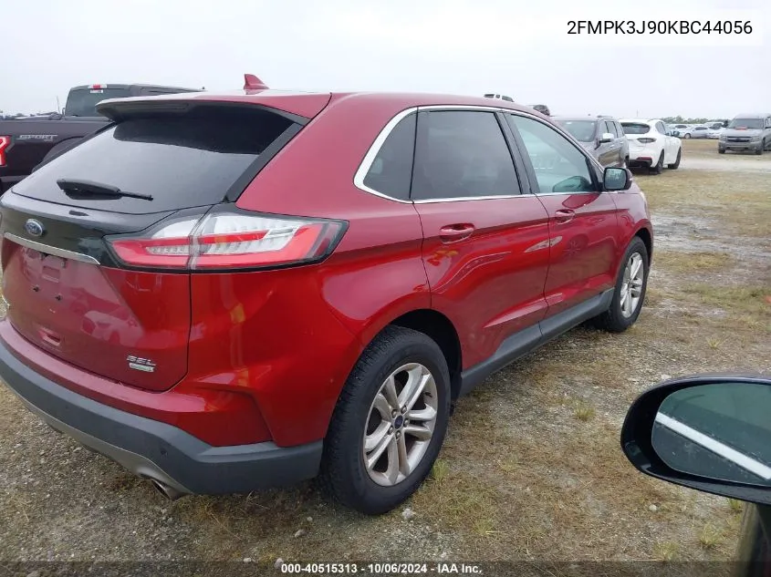 2019 Ford Edge Sel VIN: 2FMPK3J90KBC44056 Lot: 40515313