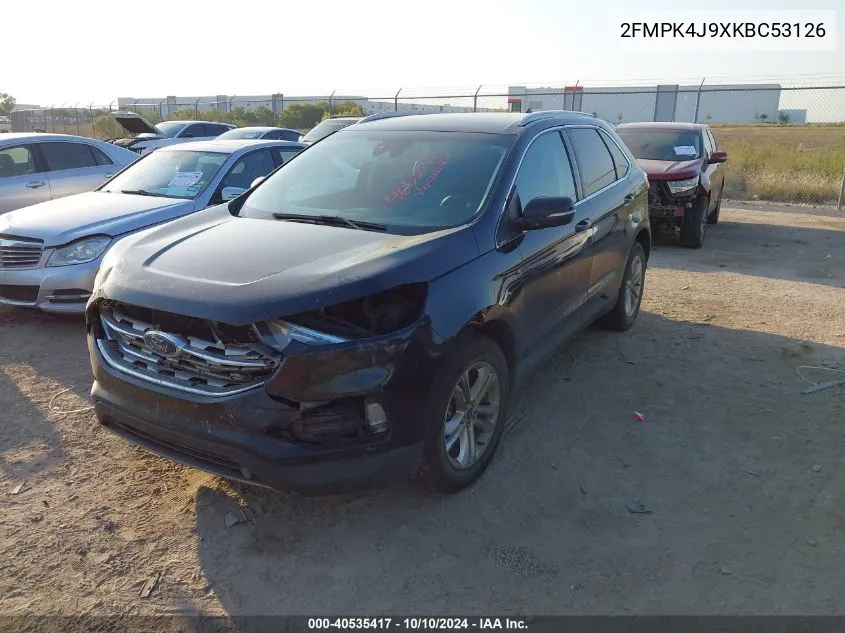 2019 Ford Edge Sel VIN: 2FMPK4J9XKBC53126 Lot: 40535417