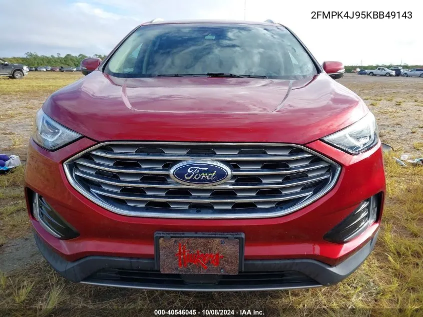 2019 Ford Edge Sel VIN: 2FMPK4J95KBB49143 Lot: 40546045