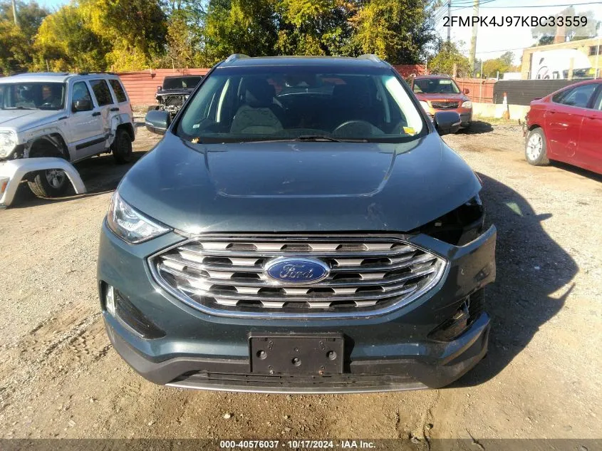 2019 Ford Edge Sel VIN: 2FMPK4J97KBC33559 Lot: 40576037