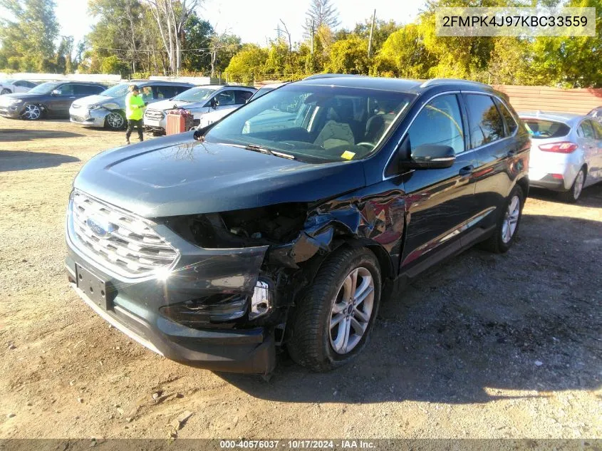 2019 Ford Edge Sel VIN: 2FMPK4J97KBC33559 Lot: 40576037