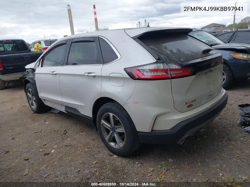 2019 Ford Edge Sel VIN: 2FMPK4J99KBB97941 Lot: 40589959