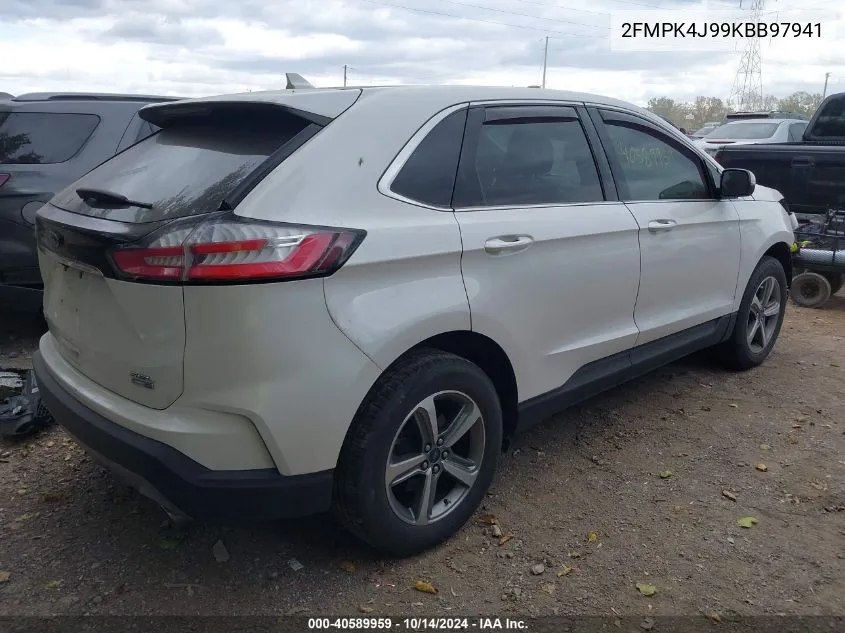 2019 Ford Edge Sel VIN: 2FMPK4J99KBB97941 Lot: 40589959