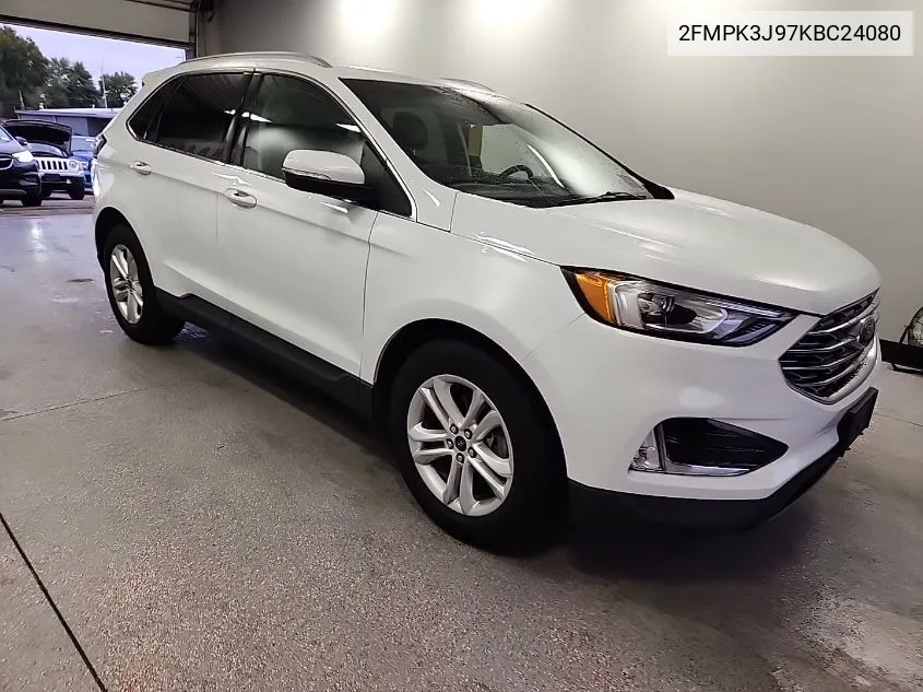 2019 Ford Edge Sel VIN: 2FMPK3J97KBC24080 Lot: 40590294