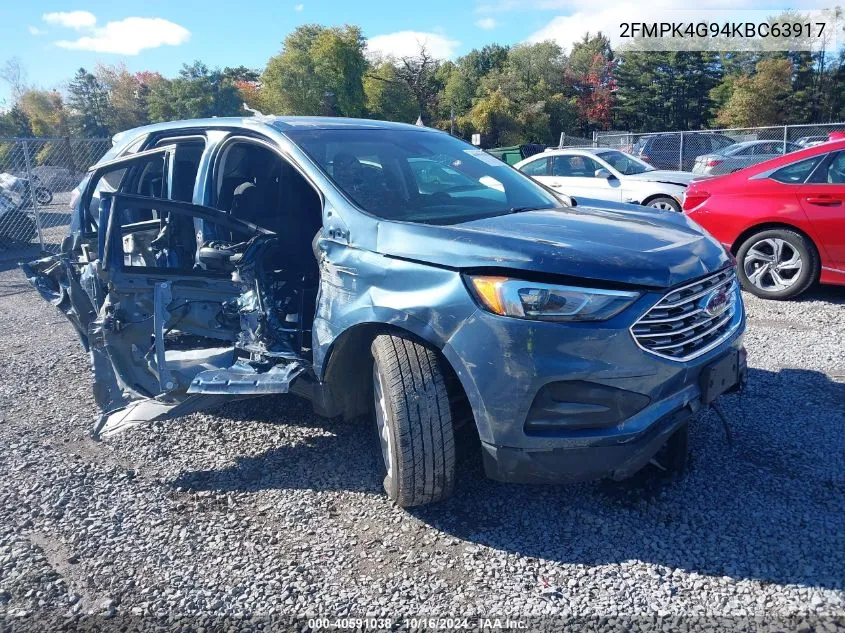 2019 Ford Edge Se VIN: 2FMPK4G94KBC63917 Lot: 40591038