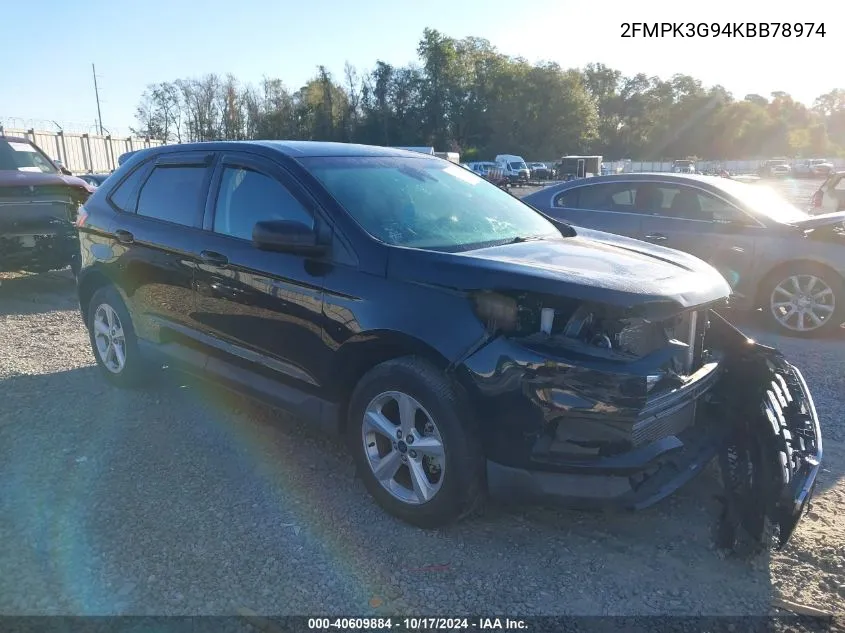 2019 Ford Edge Se VIN: 2FMPK3G94KBB78974 Lot: 40609884