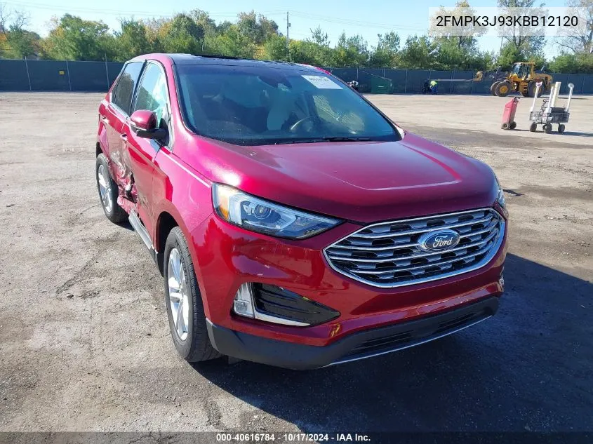 2019 Ford Edge Sel VIN: 2FMPK3J93KBB12120 Lot: 40616784