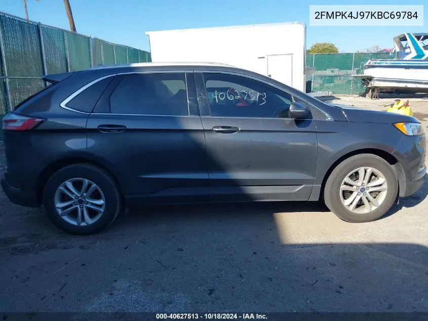 2019 Ford Edge Sel VIN: 2FMPK4J97KBC69784 Lot: 40627513