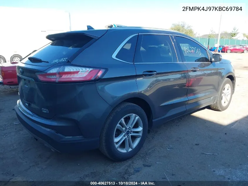 2019 Ford Edge Sel VIN: 2FMPK4J97KBC69784 Lot: 40627513