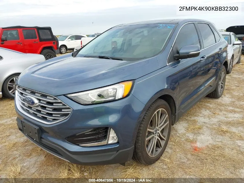 2019 Ford Edge Titanium VIN: 2FMPK4K90KBB32300 Lot: 40647556