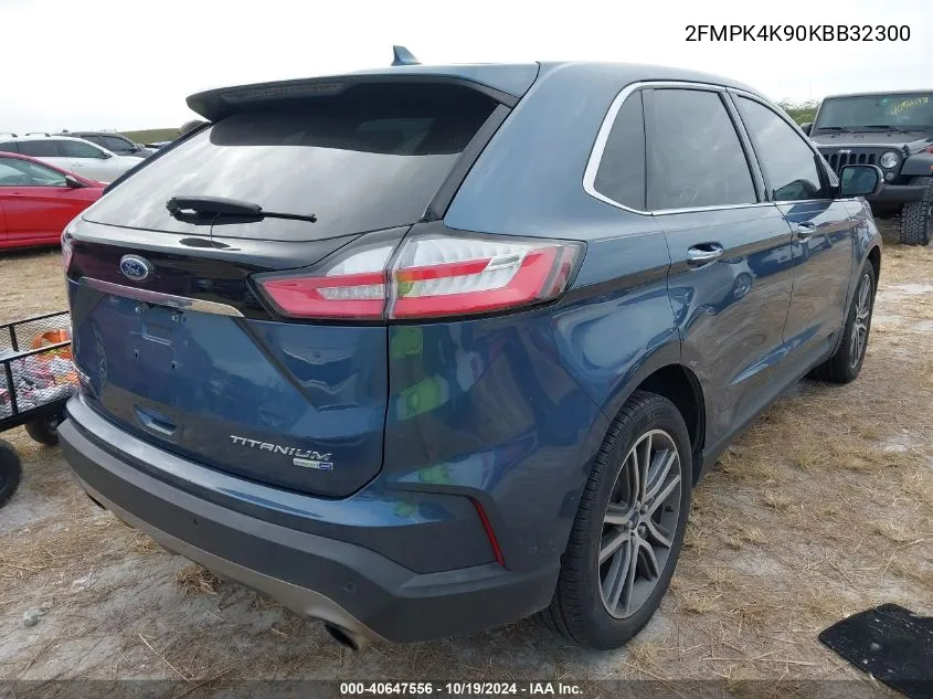 2019 Ford Edge Titanium VIN: 2FMPK4K90KBB32300 Lot: 40647556