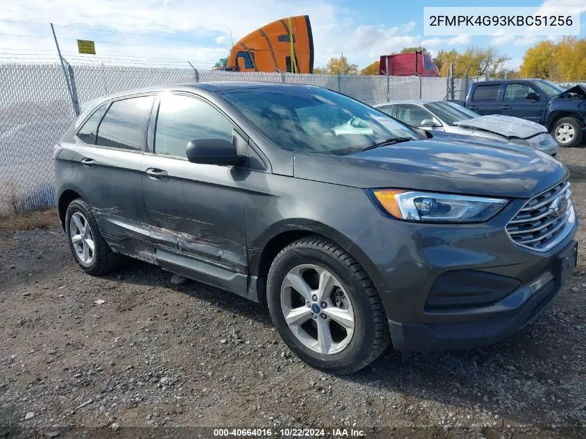 2019 Ford Edge Se VIN: 2FMPK4G93KBC51256 Lot: 40664016