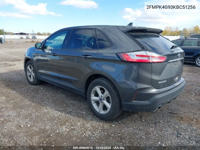 2019 Ford Edge Se VIN: 2FMPK4G93KBC51256 Lot: 40664016