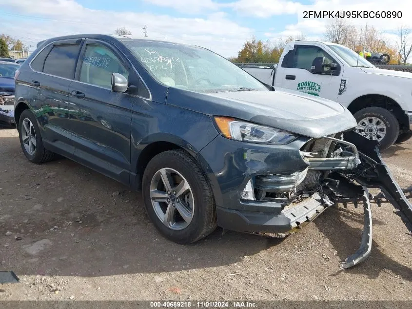 2019 Ford Edge Sel VIN: 2FMPK4J95KBC60890 Lot: 40689218