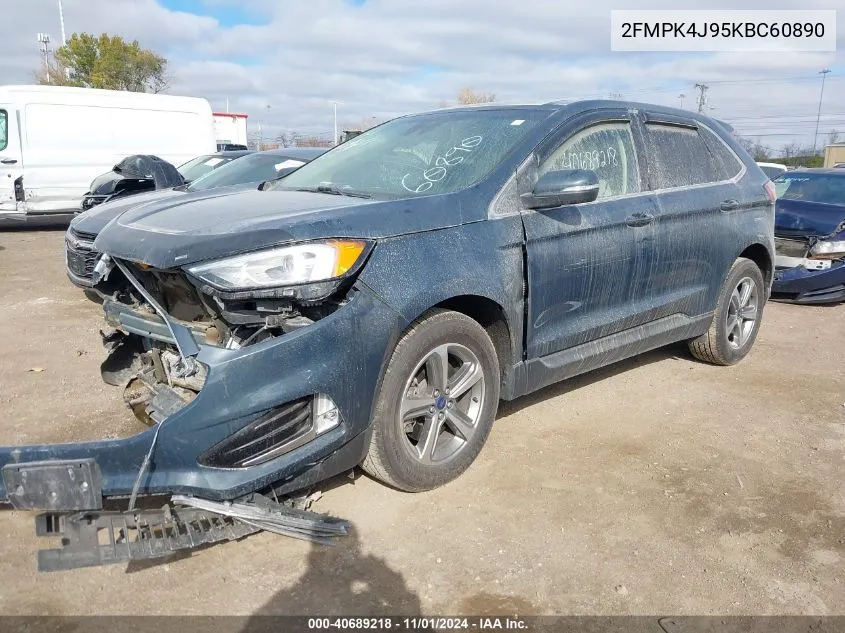 2019 Ford Edge Sel VIN: 2FMPK4J95KBC60890 Lot: 40689218