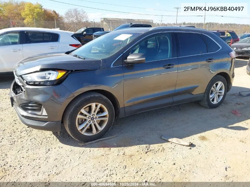 2019 Ford Edge Sel VIN: 2FMPK4J96KBB40497 Lot: 40694505