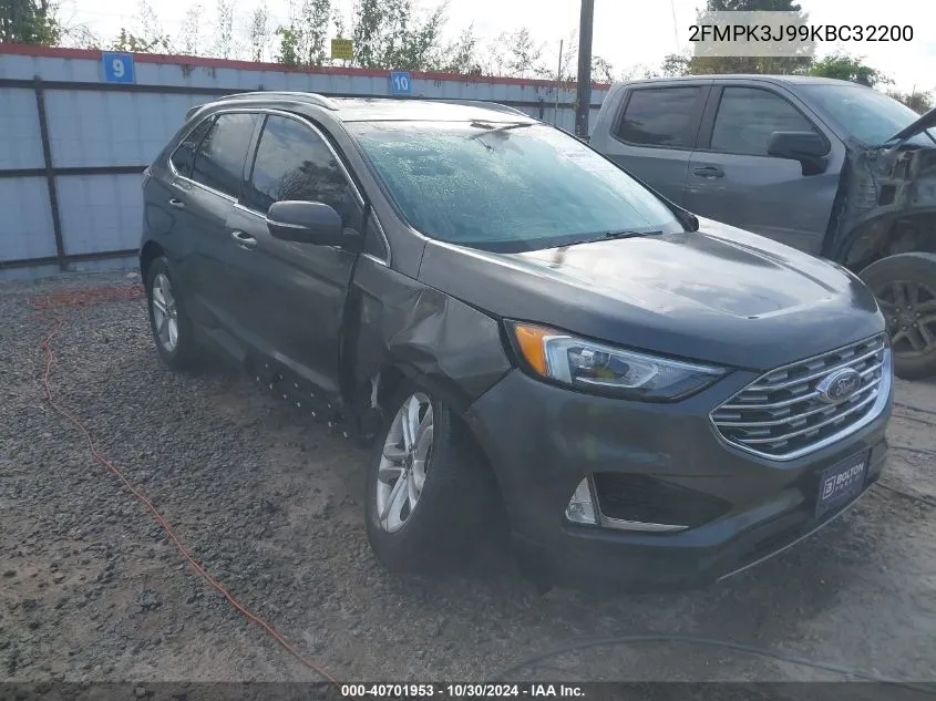 2019 Ford Edge Sel VIN: 2FMPK3J99KBC32200 Lot: 40701953