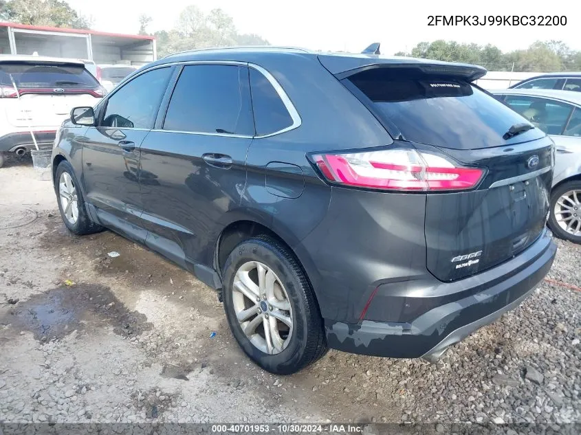 2019 Ford Edge Sel VIN: 2FMPK3J99KBC32200 Lot: 40701953