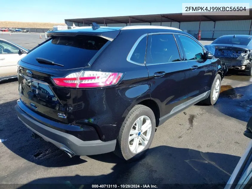 2019 Ford Edge Sel VIN: 2FMPK4J99KBC56504 Lot: 40713110