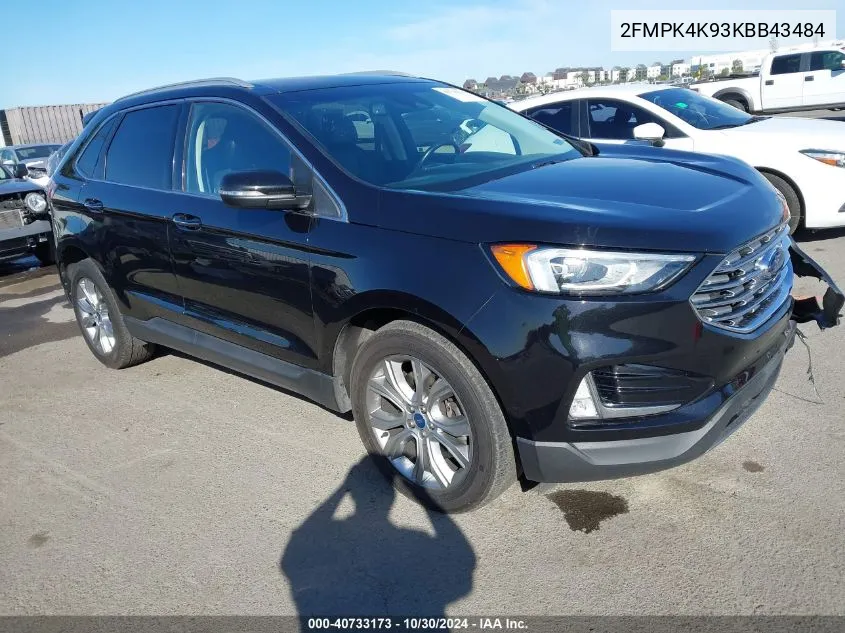 2019 Ford Edge Titanium VIN: 2FMPK4K93KBB43484 Lot: 40733173