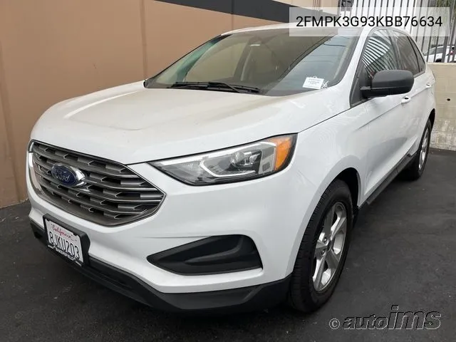 2019 Ford Edge Se VIN: 2FMPK3G93KBB76634 Lot: 40733569