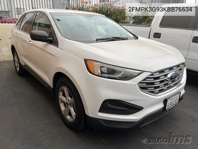 2019 Ford Edge Se VIN: 2FMPK3G93KBB76634 Lot: 40733569