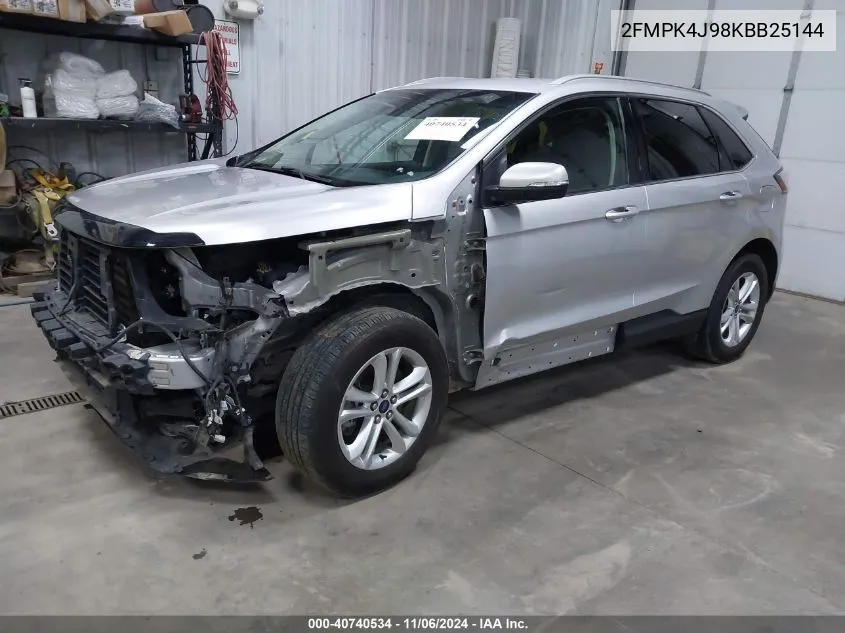 2019 Ford Edge Sel VIN: 2FMPK4J98KBB25144 Lot: 40740534