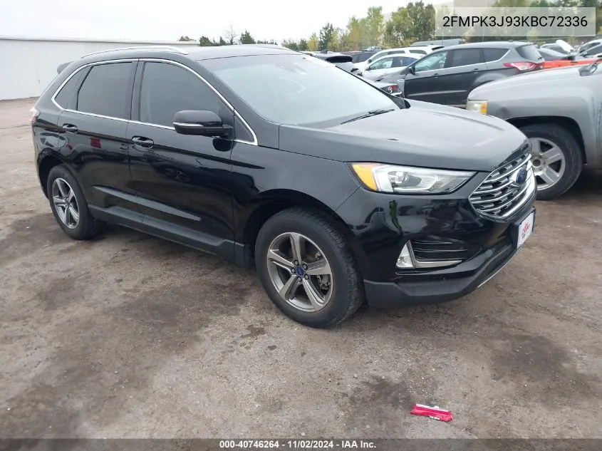 2019 Ford Edge Sel VIN: 2FMPK3J93KBC72336 Lot: 40746264