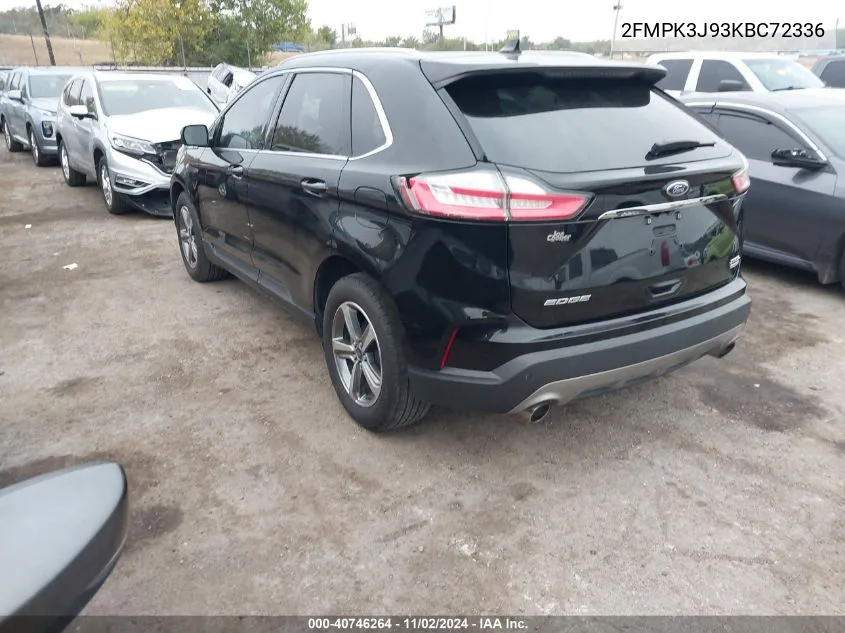 2019 Ford Edge Sel VIN: 2FMPK3J93KBC72336 Lot: 40746264