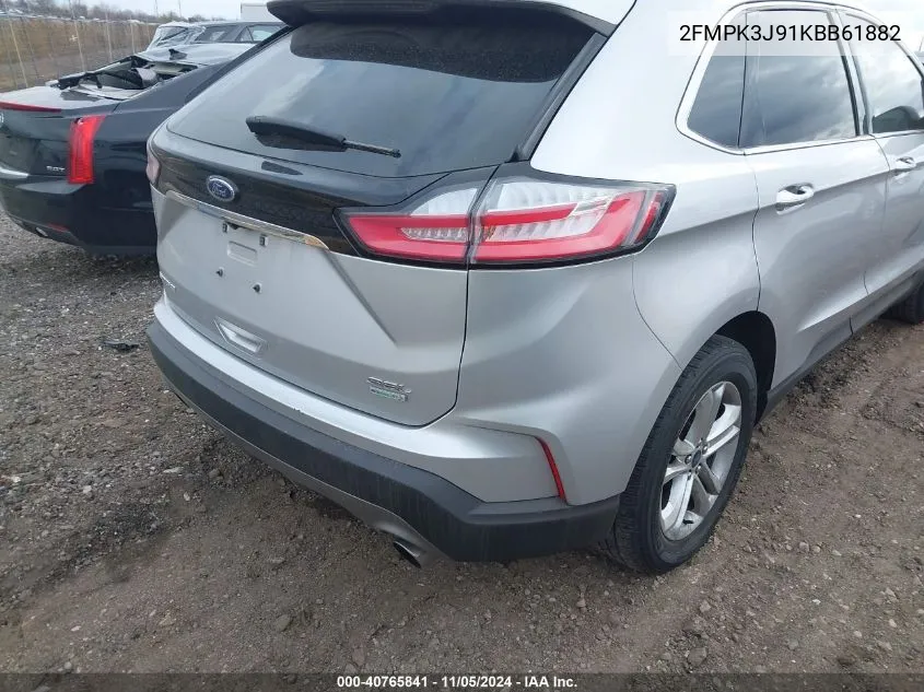 2019 Ford Edge Sel VIN: 2FMPK3J91KBB61882 Lot: 40765841