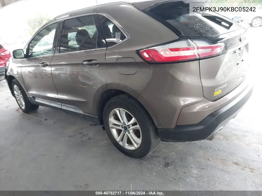 2019 Ford Edge Sel VIN: 2FMPK3J90KBC05242 Lot: 40782717