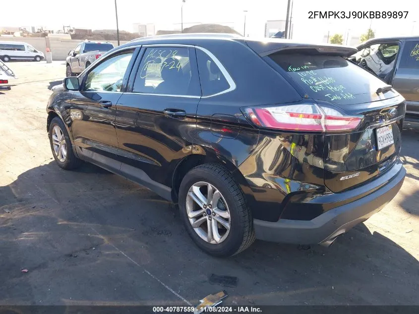 2019 Ford Edge Sel VIN: 2FMPK3J90KBB89897 Lot: 40787559