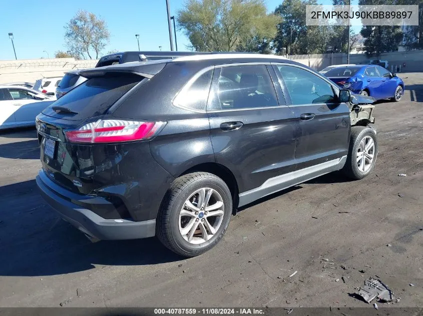 2019 Ford Edge Sel VIN: 2FMPK3J90KBB89897 Lot: 40787559