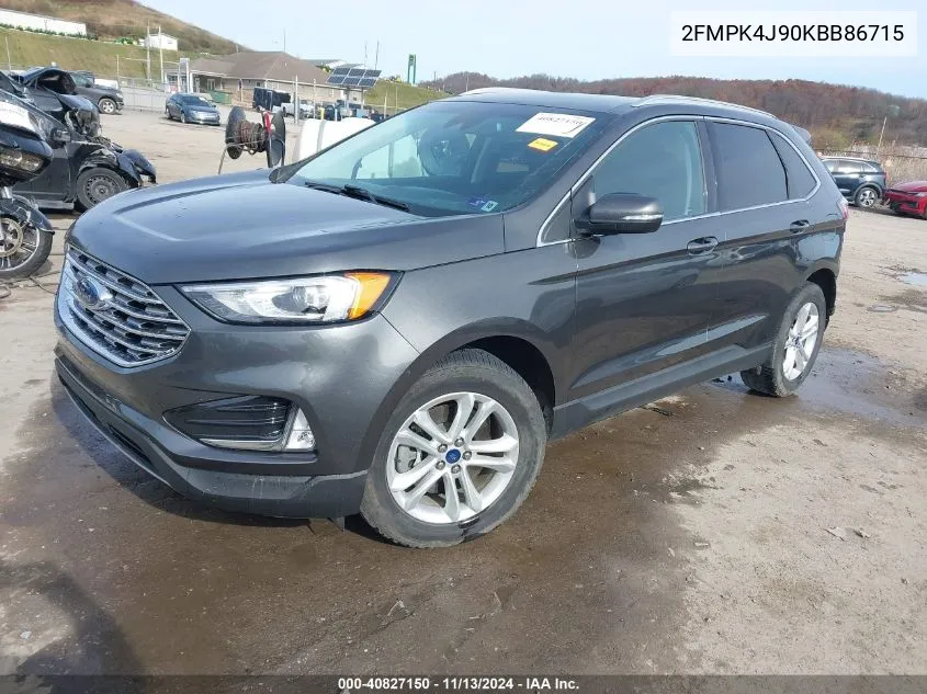 2FMPK4J90KBB86715 2019 Ford Edge Sel