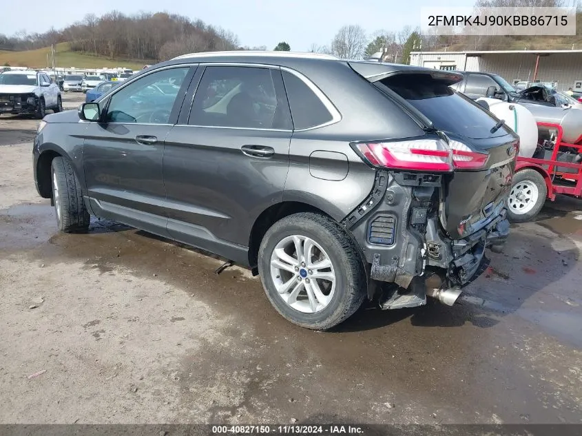 2FMPK4J90KBB86715 2019 Ford Edge Sel