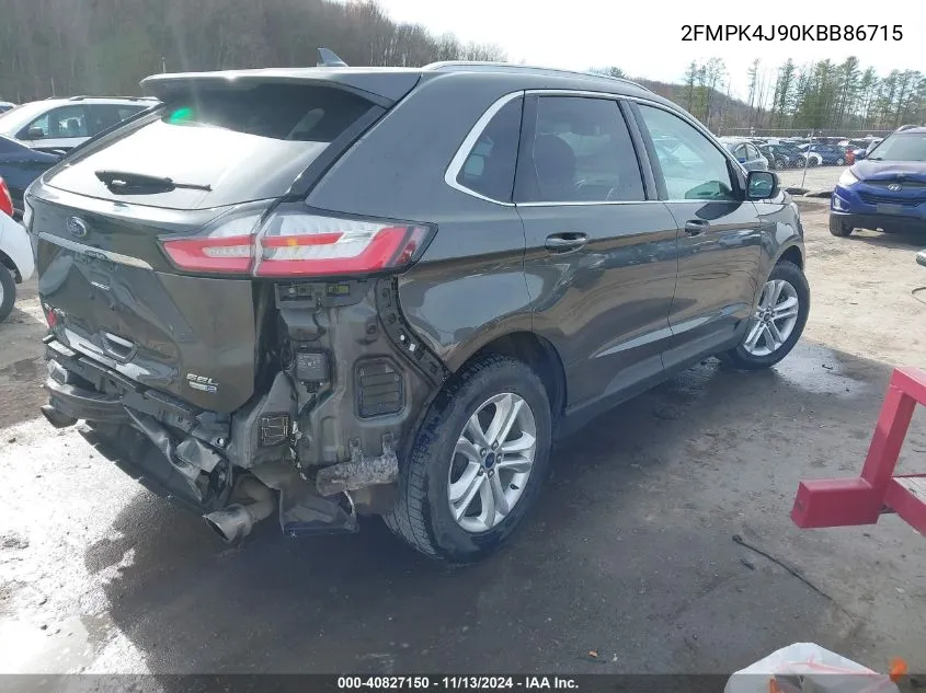 2FMPK4J90KBB86715 2019 Ford Edge Sel