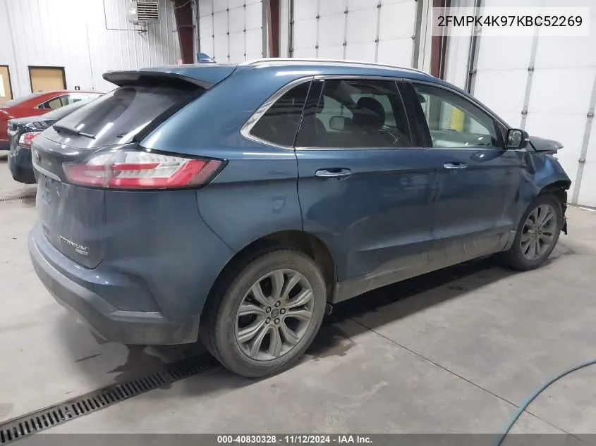 2019 Ford Edge Titanium VIN: 2FMPK4K97KBC52269 Lot: 40830328