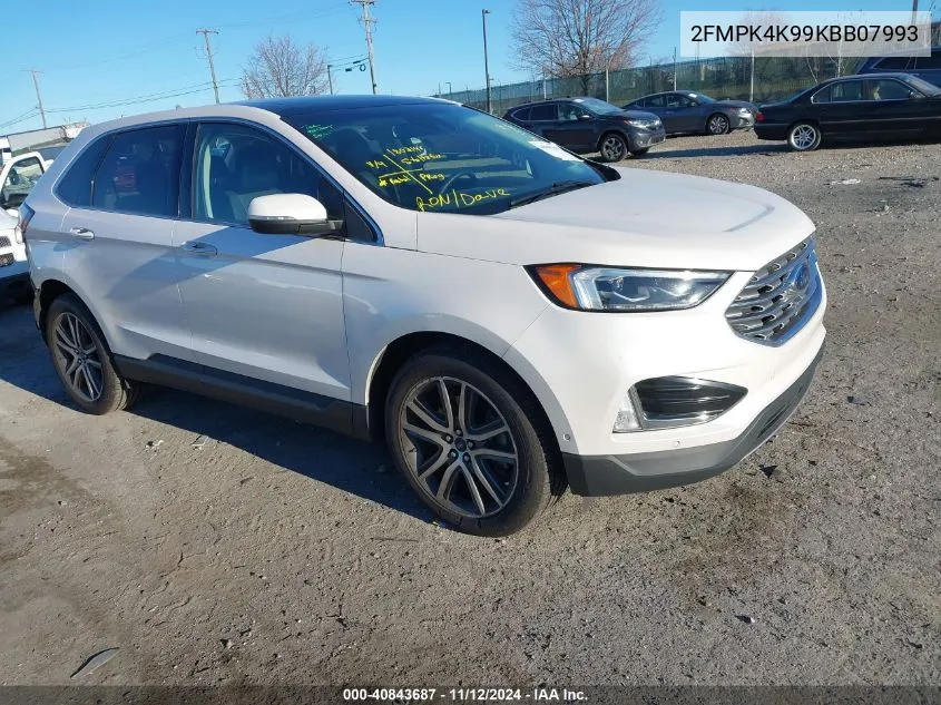 2019 Ford Edge Titanium VIN: 2FMPK4K99KBB07993 Lot: 40843687