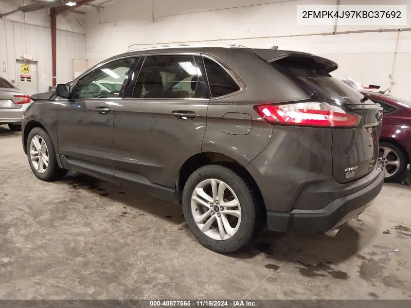 2019 Ford Edge Sel VIN: 2FMPK4J97KBC37692 Lot: 40877565