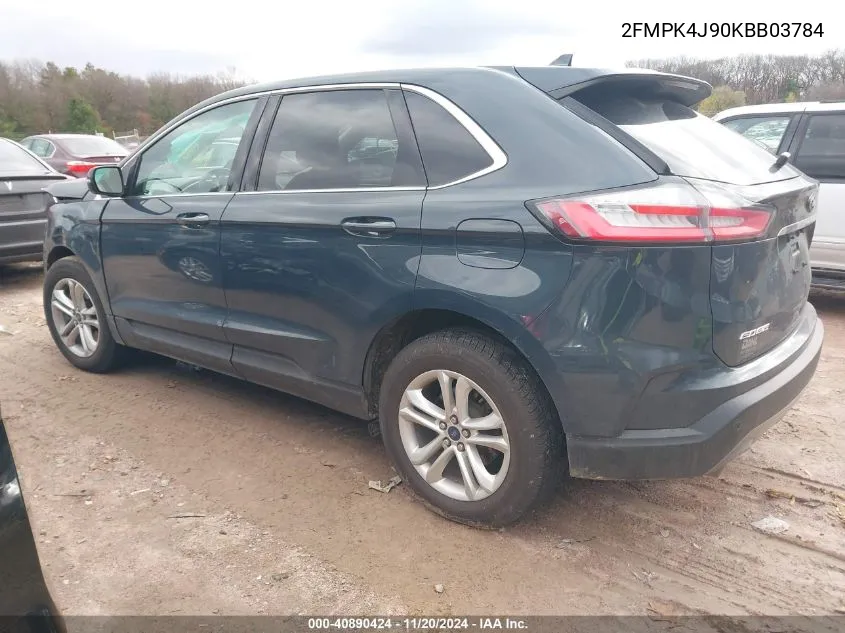 2019 Ford Edge Sel VIN: 2FMPK4J90KBB03784 Lot: 40890424