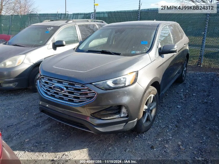 2FMPK4J99KBB24312 2019 Ford Edge Sel