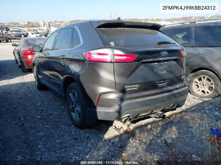 2FMPK4J99KBB24312 2019 Ford Edge Sel