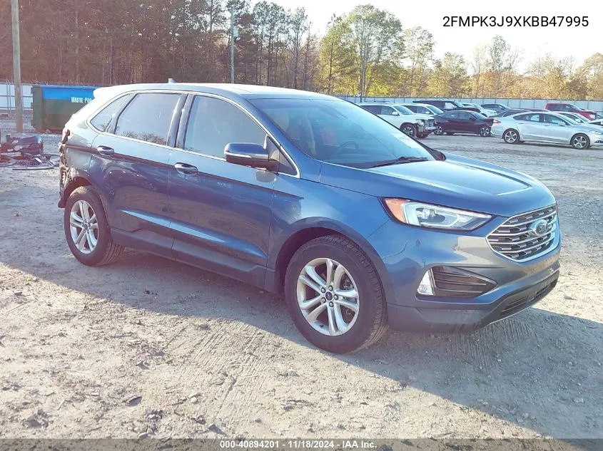 2019 Ford Edge Sel VIN: 2FMPK3J9XKBB47995 Lot: 40894201