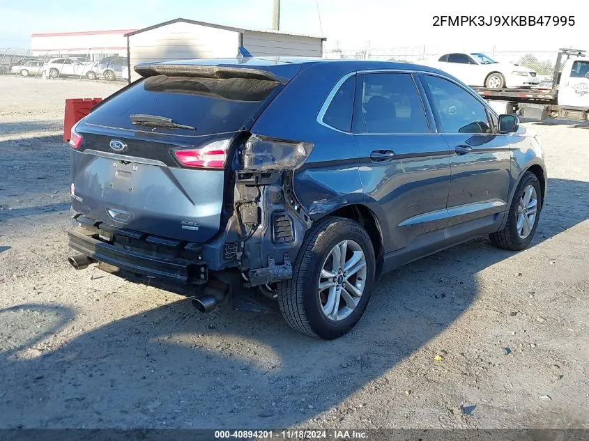 2019 Ford Edge Sel VIN: 2FMPK3J9XKBB47995 Lot: 40894201